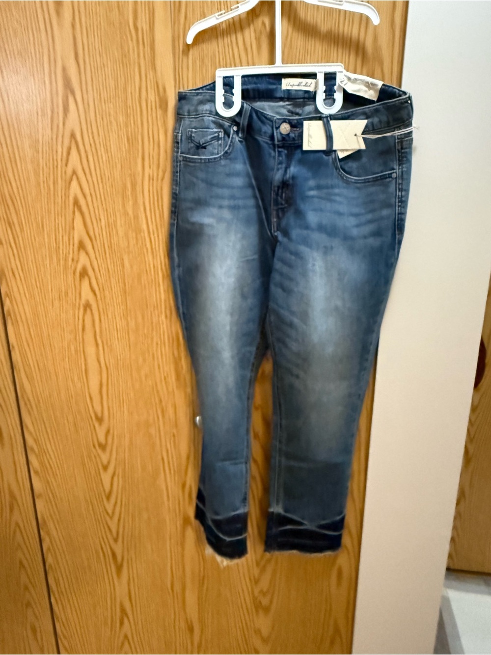 Unpublished Girlfriend Dark Blue Stretch cropped Skinny Jeans - Unpublished
